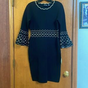 Black and white sweater dress